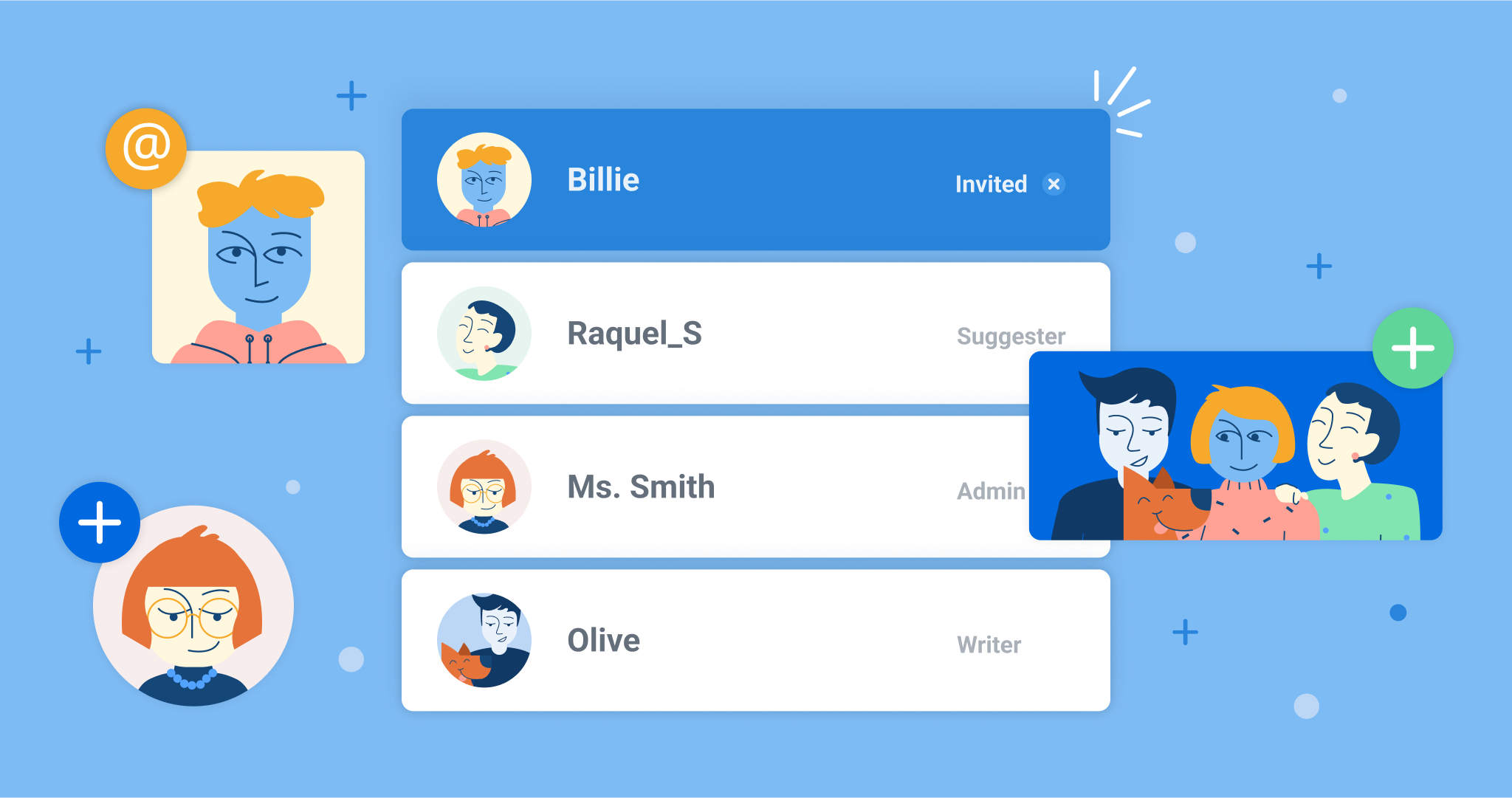 Secure and foolproof invites with the contact list!